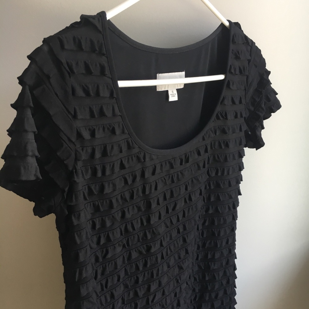 Little Black Ruffle Dress - Picture 2 of 3